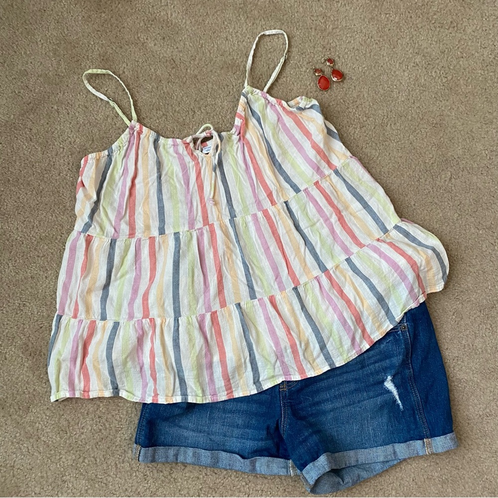 Old Navy Linen Swing Top